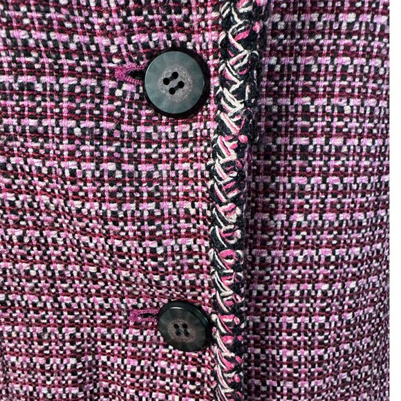 Lane Bryant Pink & Black Tweed Coat | Mid-Length | Size 16 - Picture 2 of 8